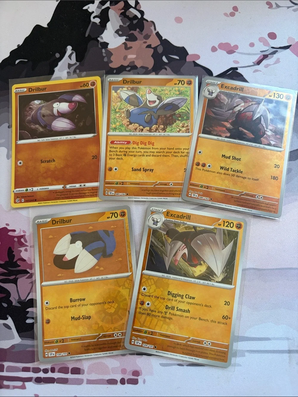 Drilbur & Excadrill Pokémon Evolution Card Lot Reverse Holo ⛏️ ✨5/$25✨